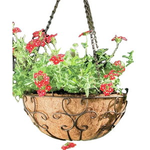 Jardinière suspendue en métal de qualité supérieure au design élégant de couleur or Pot de fleur de luxe pour décoration de la maison - Product Image 5