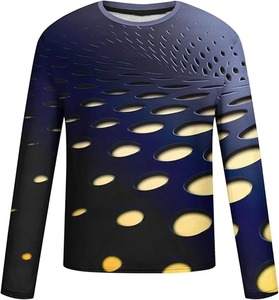 เสื้อยืดคอตตอนออกกำลังกายสำหรับผู้ชายใส่ในฤดูร้อนคอกลมผ้าถักลายสก๊อตระบายอากาศได้ดีพิมพ์ลาย - Product Image 3