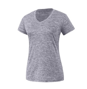 เสื้อยืดคอวีแขนสั้นสำหรับผู้หญิงเสื้อยืด180จีเอสเอ็มเสื้อยืดแขนสั้นน้ำหนักเบา - Product Image 4