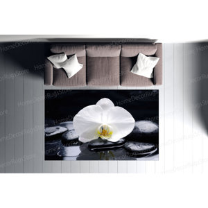 Tapis imprimé Spa Stones : Design moderne en chenille pour salon, chambre à coucher, tapis doux non tissé - Product Image 3
