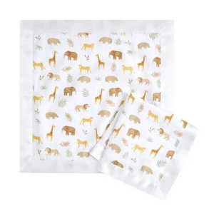 Suave 100% algodón muselina bebé Swaddle mantas recién nacidos tamaño personalizado dibujos animados Animal impreso dormir conjuntos toda la temporada 200TC niños - Product Image 1