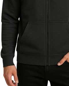 Sweat-shirt à capuche zippé en polaire douce avec poches avant Veste à capuche zippée d'hiver confortable et décontractée pour hommes - Product Image 6