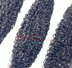 ผมต่อแบบชาวเรมี่ผมมนุษย์สำหรับต่อผม100% ลอนสีดำธรรมชาติแบบม้วน - Product Image 4