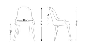 Chaises de Bar Adella Moderne en Bois Massif Luxe Confortable Maison Bar Salon Haute Qualité Nouveau Modèle - Product Image 5