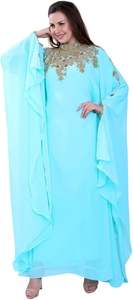 Robe de bal perlée robe Abaya musulmane pleine longueur cristal embelli antistatique caractéristique solide motif paillettes décoration tissée - Product Image 2