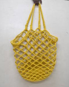 Sustainable Blue, Red, Yellow color Jute Mesh tote environment friendly direct export from factory from Bangladesh - Product Image 2