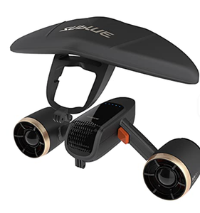 Meilleur prix pour le scooter aquatique portable haute performance WhiteSharks Mix Pro, outils de plongée de qualité noirs et dorés, équipement sous-marin haut de gamme - Product Image 1