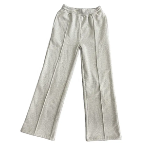 Sudaderas Jogger en blanco Pantalón de chándal de pierna ancha Pantalones holgados de algodón French Terry Pantalones bordados de pierna recta Flare pantalones de hombre lavados - Product Image 1