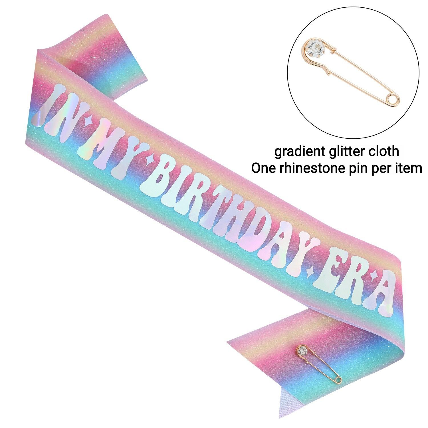 Pink stripes160*9.5CM+Crystal pin1.5*6cm