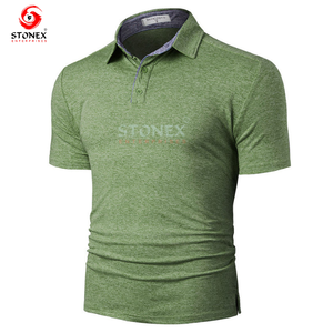 Vente en gros de demi-manches confortables pour hommes pour T-shirts polo décontracté motif solide grande taille léger Design unique - Product Image 2