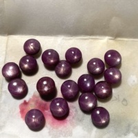 Rubis étoilés rouges de qualité supérieure, naturels, grade AAA, taille brillant ronde, à six lignes, avec certification tierce