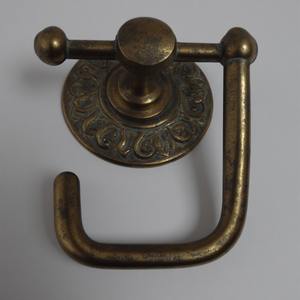 Soporte de papel higiénico montado en la pared de hierro rústico con base pulida artesanal Diseñado para interiores decorativos - Product Image 6