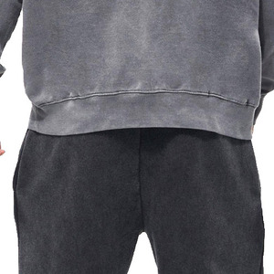 Sweat à capuche en polaire surdimensionné pour homme, brodé et délavé, impression personnalisée, créez votre propre logo, fabrication directe en usine au Pakistan - Product Image 3