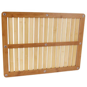 Alfombra de baño moderna de diseño sólido para interiores, rayón hecho a máquina de material de madera de bambú, estilo de diseño sólido - Product Image 3