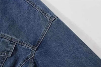 2025 Özel Tasarım Yüksek Kalite Unisex Kot Ceketler Günlük Düz Vintage %100 Pamuk Nefes Alabilen Çevre Dostu Cepli Kışlık Plus