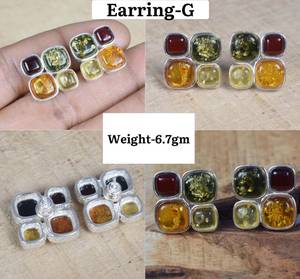 Baltic Amber <b>Earrings</b> Sterling Silver Russian Lock Handmade Gemstone Jewelry Elegant Gift For <b>Christmas</b> Women - Product Image 5