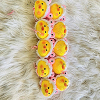 Crocheter mini animaux, dessins mignons: porte-clés pour animaux de compagnie fait à la main, breloque accessoire de décoration de sac à dos.
