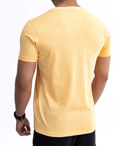 100% Cotton Custom <b>T</b> <b>Shirt</b> Manufacturing and Printing Casual Wear <b>Yellow</b> Color Short Sleeve Crew Neck Sports Wear Activewear - Product Image 6