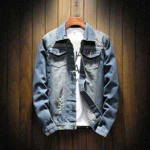 Chaqueta vaquera para hombre de diseño de alta calidad, chaqueta vaquera elástica suave de diseño personalizado al por mayor para hombre - Product Image 3