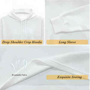 Conjuntos de Sudaderas Cortas para Mujer con Logotipo Personalizado al por Mayor, Conjuntos de Sudaderas Cortas de Algodón para Mujer, Top de Venta, Tallas Grandes, Diseño OEM - Product Image 6