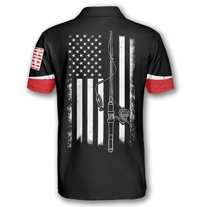 Los más vendidos Trendy UPF 50 + Camisa de pesca con cuello 100% Poliéster con botón de ventilación Sublimación Los mejores vendedores en equipo de pesca - Product Image 2