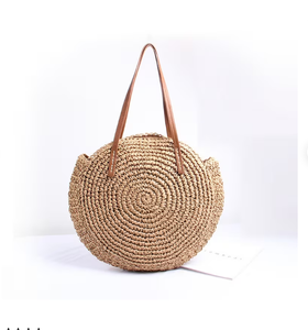 Sac à bandoulière en paille tissé à la main pour femmes, plage en bord de mer, sacs de plage en macramé au crochet, directement du fournisseur indien - Product Image 1