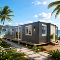 Maison conteneur modulaire portable de 40 pieds à structure en acier, extensible et respirante, pour hôtel extérieur, ferme, chambre et salle à manger