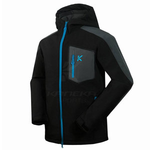 Chaqueta de Invierno Softshell con Capucha y Logotipo Frontal para Hombre, Ligera, Cálida, Ecológica, Transpirable, de Nailon, Personalizable para Uso en Exteriores - Product Image 2