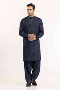 Coton pakistanais 2024 hommes Shalwar Kameez été hiver vêtements musulmans hommes élégant Shalwar Kameez en gros personnalisé - Product Image 4