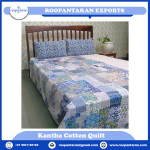 Fabricant indien Kantha couette nouveauté HandBlock imprimé coton Patchwork double taille Kantha couette utilisation en gros de lit - Product Image 2