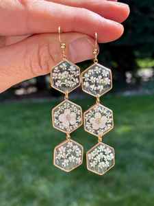 Handcrafted <b>Resin</b> Stud Earrings Collection | Traditional Vintage Style | Fashion Jewelry for Women Girls | Wedding Party - Product Image 4