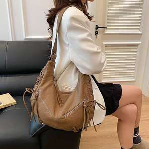 Nouveau sac à main vintage tendance en PU pour femme, bandoulière unique, fermeture éclair, sac à bandoulière - Product Image 1