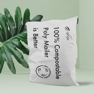 Eco Friendly Logotipo Personalizado 100% Biodegradável Compostável Poly Mailing Mailer Sacos Embalagem Envio Compostável Mailer