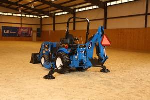 Tractor de Jardín LS Azul 4x4 con Cargador Frontal, Tractor Multifuncional con Ruedas - Product Image 6