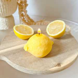 Bougie moderne écologique au parfum de citron rafraîchissant pour Pâques, la fête des pères, la décoration de la maison, l'aromathérapie - Product Image 2