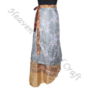 Comprar en línea al por mayor Wrap faldas africanas tradicionales indias mujeres usan arte seda Rappron falda cubrir desgaste Vintage Magic 38 pulgadas - Product Image 5
