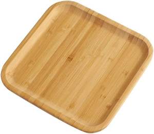 Assiette de service gravée en bois naturel, design moderne, luxe contemporain, vaisselle de fête de qualité supérieure, écologique, utilisation sûre, vente chaude - Product Image 1