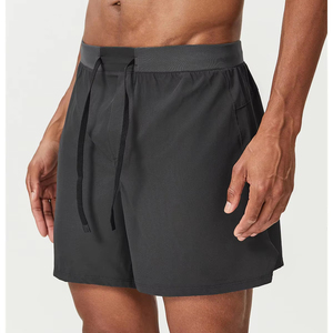 Pantalones cortos de gimnasio informales sólidos para hombre al por mayor, pantalones cortos deportivos transpirables de secado rápido para entrenamiento atlético, cintura elástica BD - Product Image 1