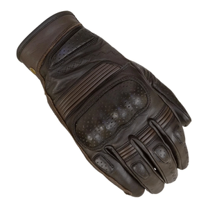 Men's Brown Leather CE Motorbike Full Finger Glove Motorcycle Auto Racing Wear Brown Biker Gloves For Men - Product Image 5