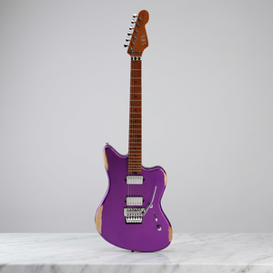 Guitare électrique SBS USA conçue avec des micros Alnico II Overwound H-H, manche en érable flammé torréfié, frettes jumbo en acier inoxydable polies - Product Image 1