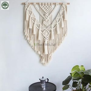 Rustic Fabric <b>Rope</b> Wall Hanging Ornament Geometric Scenic Pattern Home Decor for Living Room Christmas Decoration - Product Image 3