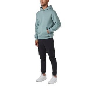 Pulls à capuche en polaire pour hommes, qualité supérieure, avec poches, mélange polyester/coton, finition délavée, broderie et impression personnalisées, vente en gros - Product Image 6