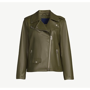 แจ็กเก็ตหนังแท้ของผู้หญิงเสื้อครอปหนังสำหรับฤดูหนาว - Product Image 6