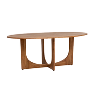 Table à manger pliante en bois massif de forme ovale, design tendance, facile à déplacer, pour hôtel, restaurant, café, salle à manger à domicile