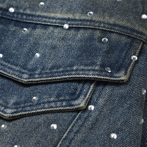 Blouson en jean épais pour homme, style affirmé, avec doublure polaire et design avant, idéal pour l'hiver - Product Image 4