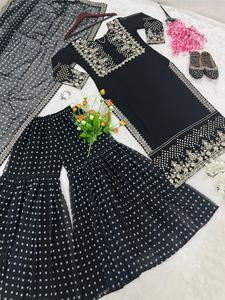 Nuevo diseñador pesado bordado lentejuelas trabajo Sharara conjunto fiesta desgaste superior Palazzo y Dupatta para adultos a precio al por mayor - Product Image 5