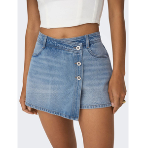 Pantalones cortos de mezclilla con estilo para mujer, pantalones vaqueros Vintage rasgados de cintura alta, pantalones cortos informales de verano, ropa de calle de moda para ropa al aire libre - Product Image 6