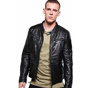Veste d'hiver en cuir personnalisable pour hommes avec fermeture à glissière veste en cuir respirante pour hommes - Product Image 3