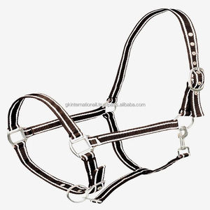Sangle en nylon double ton personnalisée de qualité supérieure licou de cheval en nylon léger en plusieurs couleurs et tailles avec matériel réglable - Product Image 6