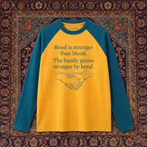 Camiseta Raglán Oversize Casual de Manga Larga con Cuello Redondo para Hombre, Personalizable con Logotipo Frontal, 100% Algodón, Unisex, Ecológica - Product Image 2